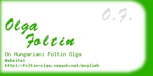 olga foltin business card